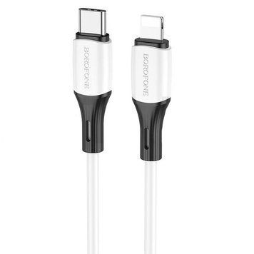 Купити Кабель BOROFONE BX79 Type-C to iP 3A, 20W, 1m,, silicone, silicone connectors, White