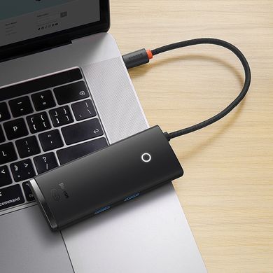 Купити USB-Hub Baseus Lite Series 6-Port Type-C HUB Docking Station (Type-C to HDMI+USB3.0*2+PD+SDTF) Black