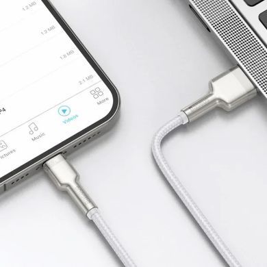 Купити Кабель Baseus Cafule Series Metal Data Cable USB to IP 2.4A 1m White