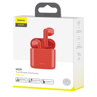 Купити Бездротові навушники Baseus TWS W09 Bluetooth Red