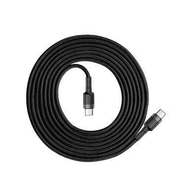 Купити Кабель Baseus Cafule PD2.0 100W flash charging USB Type-C-Type-C cable (20V 5A) 2m Gray+Black