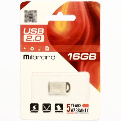 Купити Флеш-накопичувач Mibrand USB2.0 lynx 16GB Silver