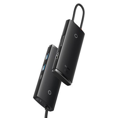 Купити USB-Hub Baseus Lite Series 6-Port Type-C HUB Docking Station (Type-C to HDMI+USB3.0*2+PD+SDTF) Black