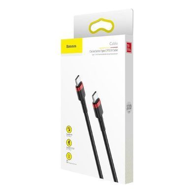 Купити Кабель Baseus Cafule USB Cable Type-C-Type-C 3A 1m Red+Black