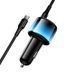 Автомобільний зарядний пристрій HOCO Z69B Vivido PD57W(2C1A) car charger with digital display set(C to C) Black