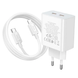 Сетевое зарядное устройство Hoco C108A charger set (C to iP) White