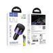 Автомобільний зарядний пристрій HOCO Z69B Vivido PD57W(2C1A) car charger with digital display set(C to C) Black