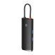 USB-Hub Baseus Lite Series 6-Port Type-C HUB Docking Station (Type-C to HDMI+USB3.0*2+PD+SDTF) Black