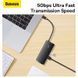 USB-Hub Baseus Lite Series 6-Port Type-C HUB Docking Station (Type-C to HDMI+USB3.0*2+PD+SDTF) Black