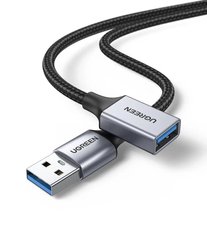 Купити Кабель-удлинитель UGREEN US115 USB 3.0 A Male to USB 3.0 A Female 1m Black