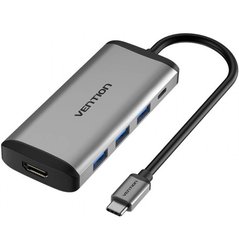 Купити USB-хаб Vention CNBHB 15 cм Metal Gray