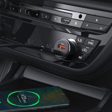Купити Автомобільний зарядний пристрій ACEFAST B12 60W (USB-A+USB-C) dual-port car charger Black