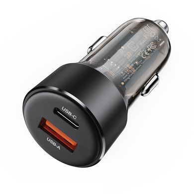 Купити Автомобільний зарядний пристрій ACEFAST B12 60W (USB-A+USB-C) dual-port car charger Black