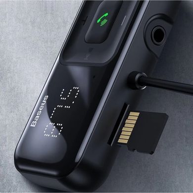 Купити АЗП з FM-модулятором Baseus T Shaped S-16 2 х USB Type-A, microSD, AUX Black