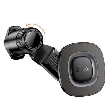 Купити Автотримач для телефона HOCO H74 Crown ring magnetic car holder(air outlet) Black Metal Gray