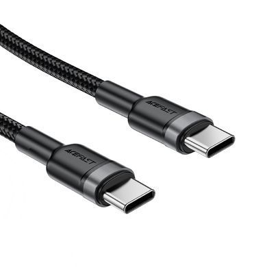 Купити Кабель ACEFAST C22-03, Type-C to Type-C, 60W, 3A, 1.2m, Nylon Braid, Aluminum Alloy + TPE connectors, Black