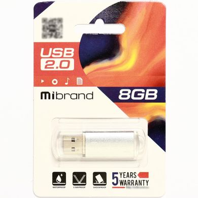 Купити Флеш-накопитель Mibrand Cougar USB2.0 8GB Silver
