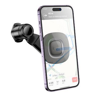 Купити Автотримач для телефона HOCO H74 Crown ring magnetic car holder(air outlet) Black Metal Gray