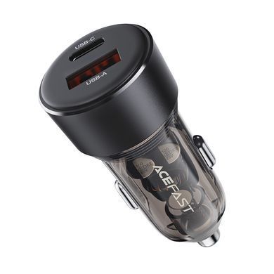 Купити Автомобільний зарядний пристрій ACEFAST B12 60W (USB-A+USB-C) dual-port car charger Black