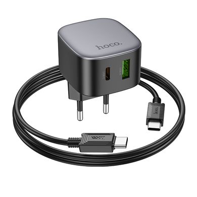 Купити Мережевий зарядний пристрій Hoco CS32A charger set(Type-C to Type-C) Black