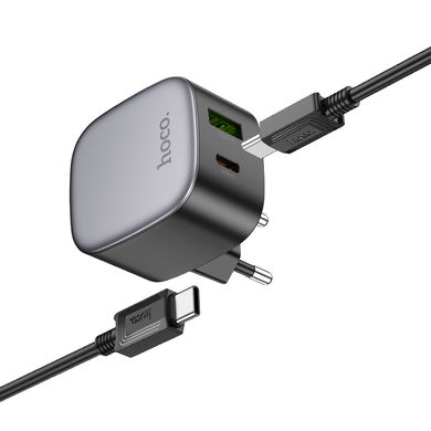 Купити Сетевое зарядное устройство Hoco CS32A charger set(Type-C to Type-C) Black