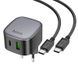 Мережевий зарядний пристрій Hoco CS32A charger set(Type-C to Type-C) Black
