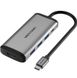 USB-хаб Vention CNBHB Type-C to 3xUSB3.0+HDMI+USB-C 15 cм Metal Gray
