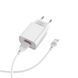 Сет сетевой зарядный прибор BOROFONE BA20A Sharp одно портовый зарядник (Lightning) 10.5W White