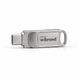 Флеш-накопичувач Wibrand USB 3.2 Gen1 Bee 64GB USB Type-A/USB Type-C Silver