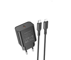 Купити Мережевий зарядний пристрій Borofone BA71A charger set(C to iP) Black
