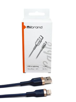 Купити Кабель Mibrand MI-71 USB Lightning 2.4 A 1m Navy Blue