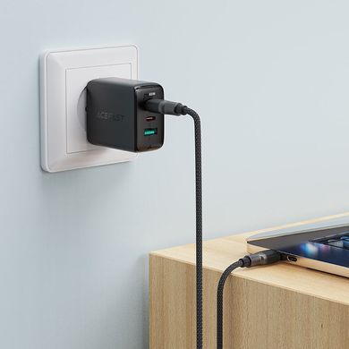 Купити Кабель ACEFAST C10-03 Type-C to Type-C 3A, 60W, 1.2m, silicone, zinc connectors, Black