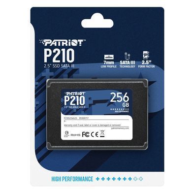 Купити Накопичувач SSD Patriot P210 256GB 2.5" 7mm SATAIII 3D QLC