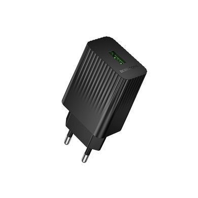 Купити Мережевий зарядний пристрій BOROFONE BAS72A Source single port QC3.0 charger Black