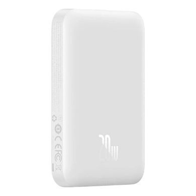Купити Внешний аккумулятор Baseus Magnetic Mini Air Wireless Fast Charge Power Bank 6000mAh 20W Stellar White（С простым серийным кабелем Type-C до