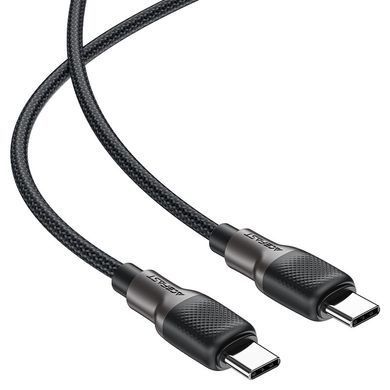 Купити Кабель ACEFAST C10-03 Type-C to Type-C 3A, 60W, 1.2m, silicone, zinc connectors, Black