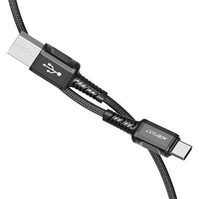 Купити Кабель ACEFAST C1-04 USB to Type-C 3A, 1.2m, nylon aluminum connectors, Black