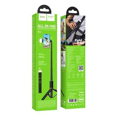 Купити Штатив HOCO K34 Spring live broadcast holder with fill light Black