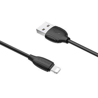Купити Кабель BOROFONE BX19 USB to iP 2.4A, 1m, PVC, TPE connectors, Black