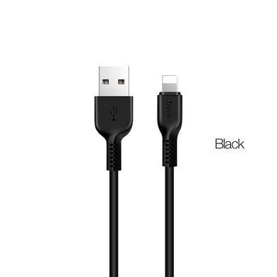 Купити Кабель HOCO X20 USB to iP 2.4A, 1m, PVC, TPE connectors, Black