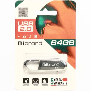 Купити Флеш-накопичувач Mibrand Aligator USB2.0 64GB Black