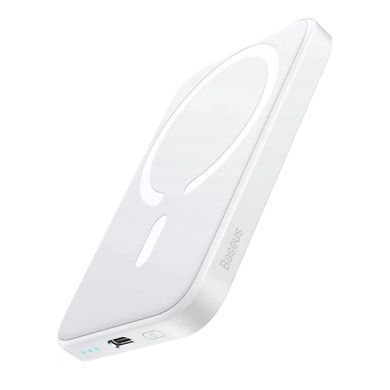 Купити Внешний аккумулятор Baseus Magnetic Mini Air Wireless Fast Charge Power Bank 6000mAh 20W Stellar White（С простым серийным кабелем Type-C до