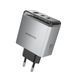 Сетевой зарядное устройство BOROFONE BN22 Lena PD65W(2C1A) charger(EU) Metal Gray