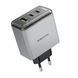 Сетевой зарядное устройство BOROFONE BN22 Lena PD65W(2C1A) charger(EU) Metal Gray