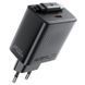 Сетевой зарядное устройство ACEFAST A110 PD30W GaN charger (USB-C+USB-C) with retractable cable (EU) Black