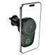 Автотримач для телефона з БЗП HOCO HW36 electric rotating magnetic wireless fast charging car holder(air outlet) Black
