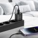 Мережевий зарядний пристрій з кабелем HOCO C141A Smart dual-port charger set(iP) Black