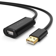 Купити Кабель-удлинитель UGREEN US121 USB 2.0 A Male to USB 2.0 A Female 25 м Black