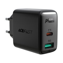 Купити Мережевий зарядний пристрій ACEFAST A5 PD32W(USB-C+USB-A) dual port charger Black