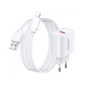 Купити Мережевий зарядний пристрій з кабелем "REMAX Kiddy 18W Charger+ Cable Set RP-U119" EU-A-L